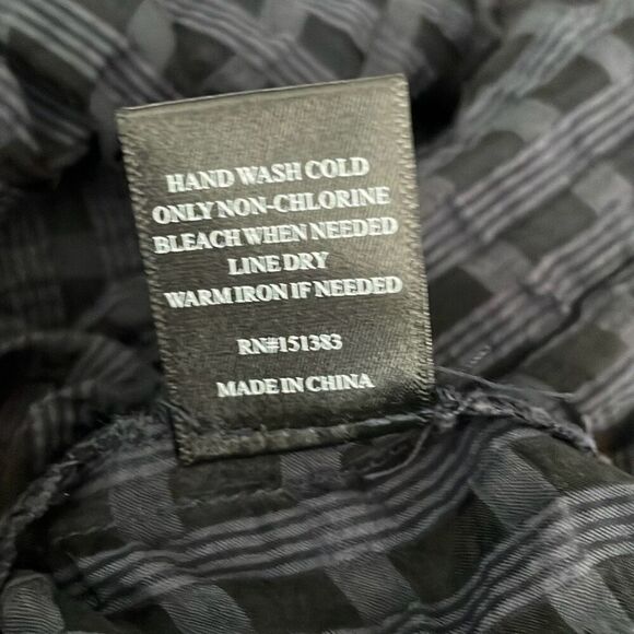 Current Air Semi-Sheer Plaid Peplum Top L - Picture 8 of 9